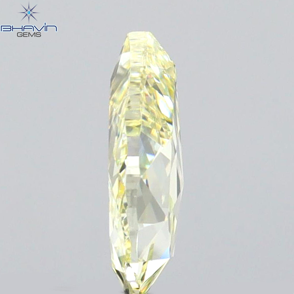 0.71 CT Natural Pear Diamond Fancy Yellow Color Clarity VVS1 (7.25 MM)