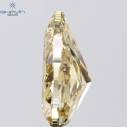 3.00 CT Pear Shape Natural Diamond Yellow Color VVS Clarity (11.30 MM)
