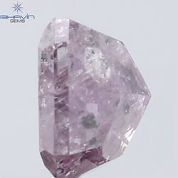 0.74 CT Radiant Diamond Natural Pink Color I3 Clarity (4.93 MM)