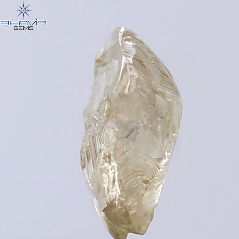 2.30 CT Rough Shape Natural Diamond Green Yellow Color SI Clarity (9.55 MM)