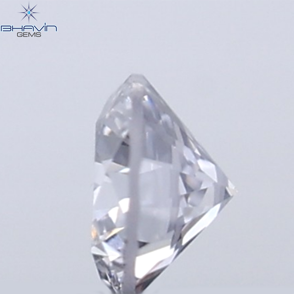 0.18 CT ラウンド ローズ カット シェイプ 天然ダイヤモンド ピンク色 I2 クラリティ (3.86 MM)