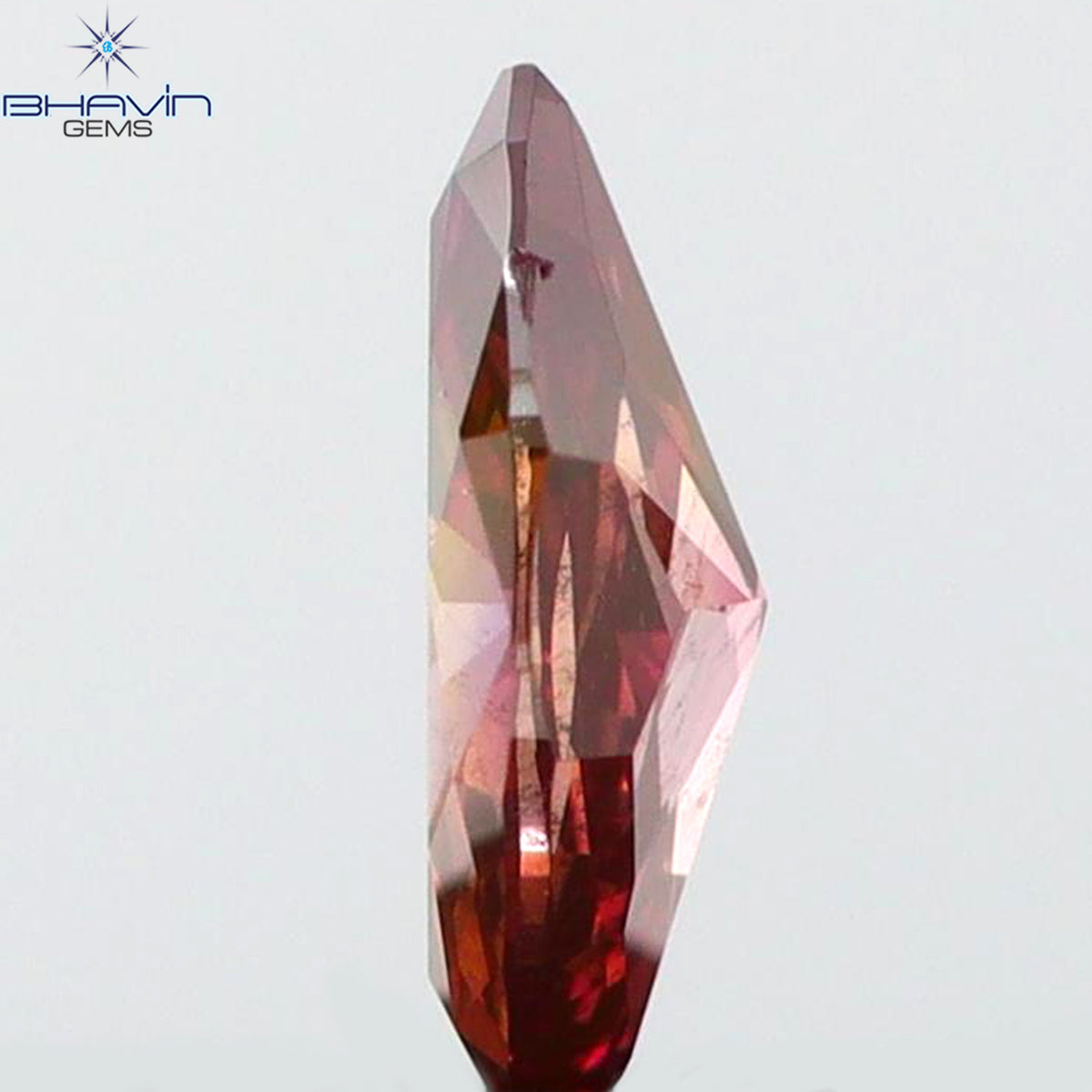 0.10 CT マーキスシェイプ 天然ルースダイヤモンド ピンクカラー VS2 クラリティ (4.32 MM)