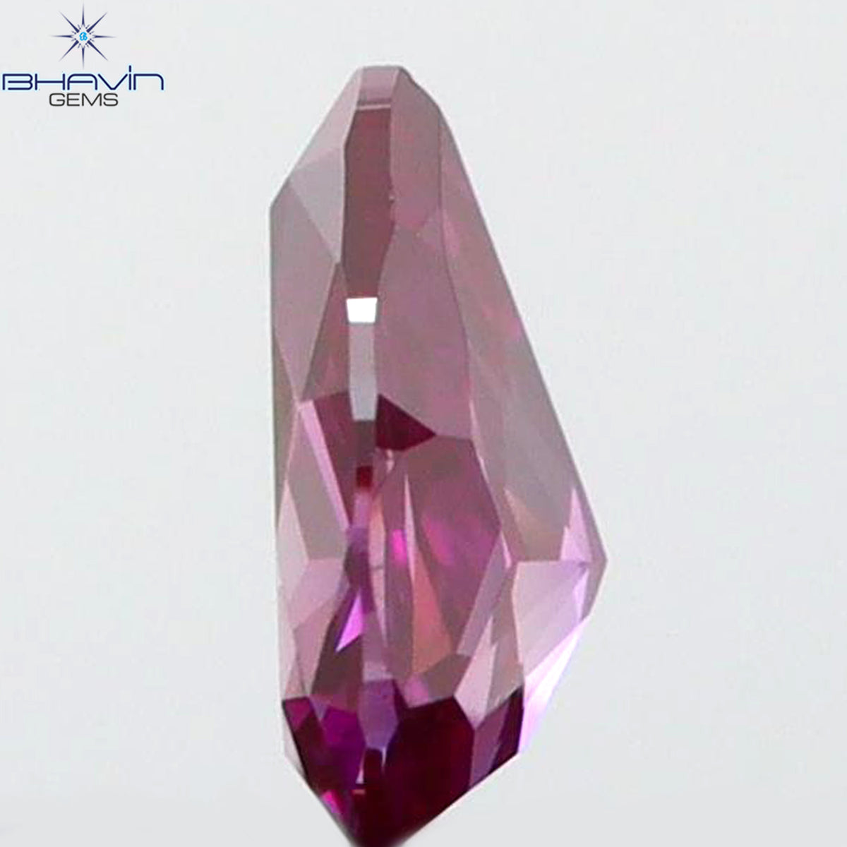 0.09 CT ペアシェイプ 天然ダイヤモンド ピンクカラー VS2 クラリティ (3.29 MM)