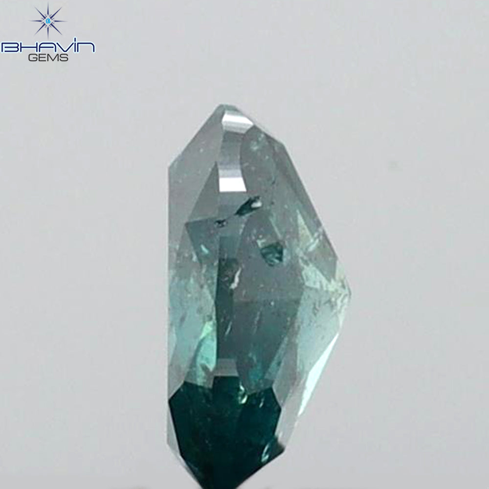 0.51 CT オーバル シェイプ ナチュラル ダイヤモンド グリーン カラー SI1 クラリティ (6.05 MM)