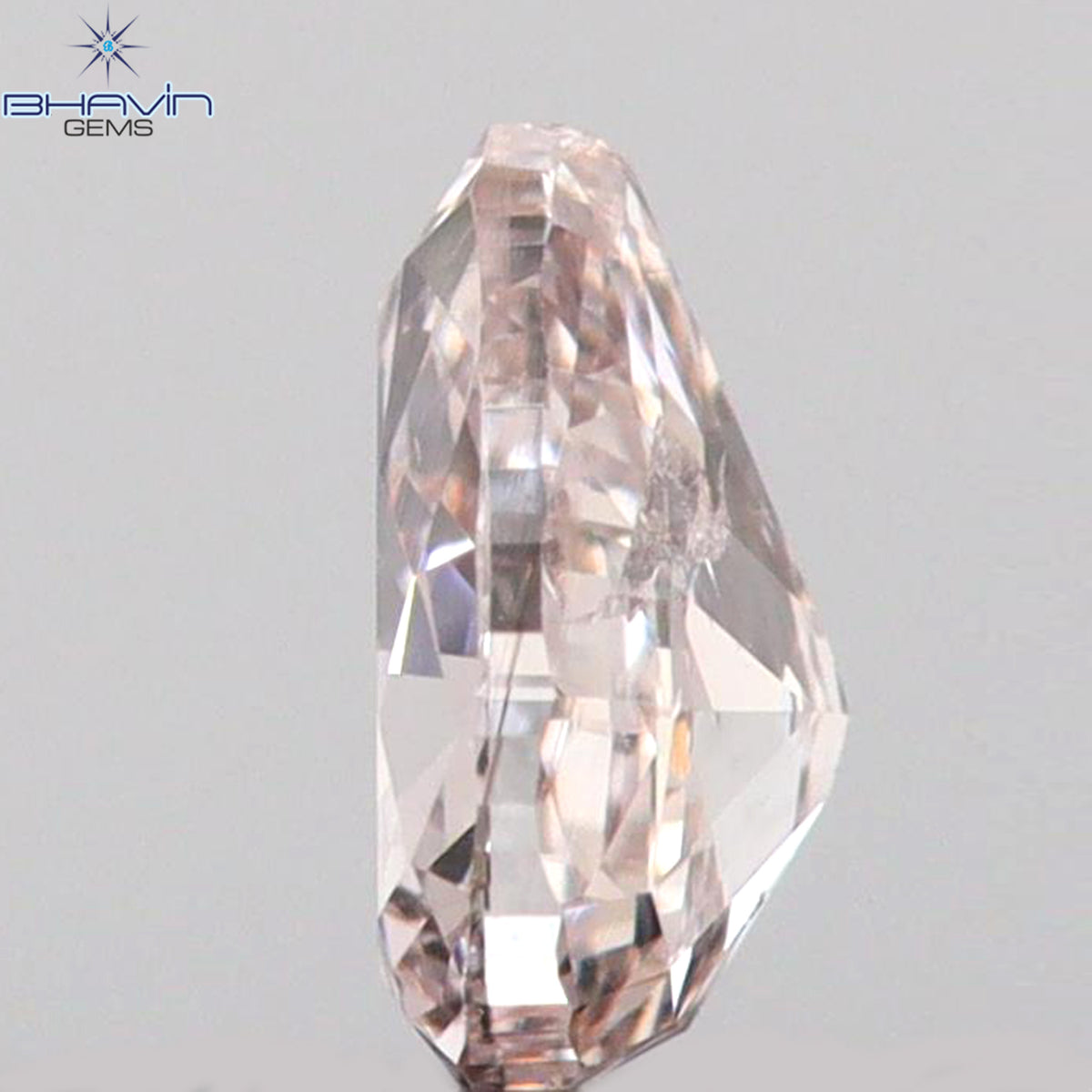 0.16 CT ペアシェイプ 天然ダイヤモンド ピンクカラー SI2 クラリティ (4.03 MM)
