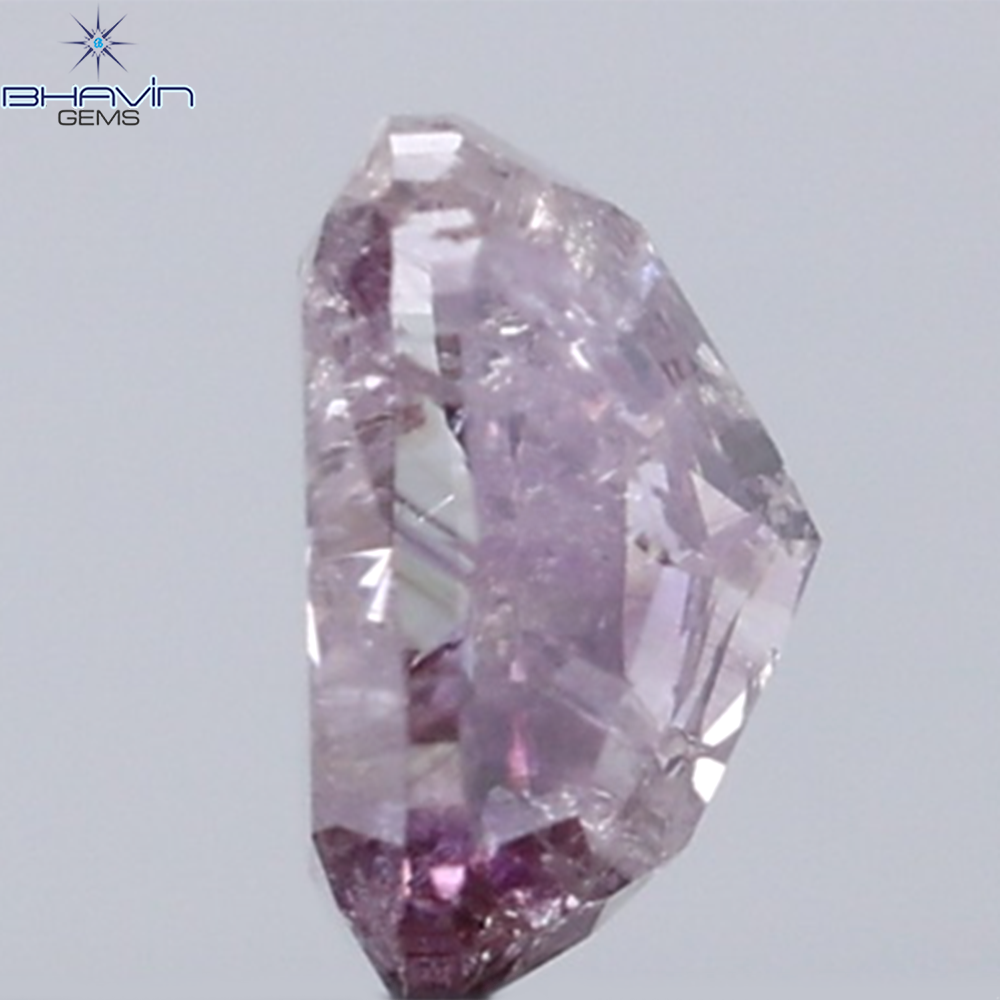 0.40 CT Radiant Diamond Natural Pink Color I3 Clarity (4.38 MM)