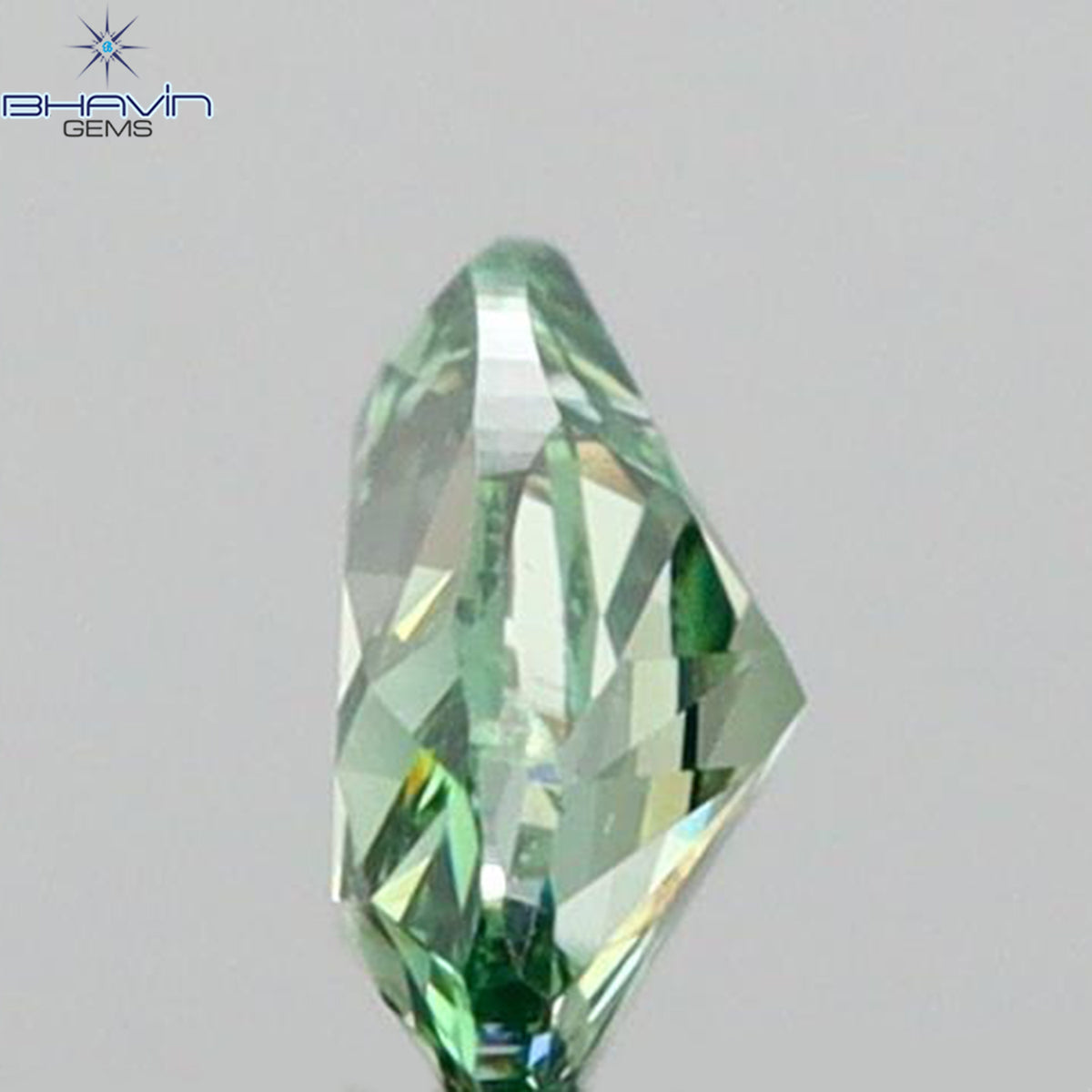 0.12 CT Natural Heart Diamond Enhanced Vivid Green Color Clarity SI2 (3.78 MM)