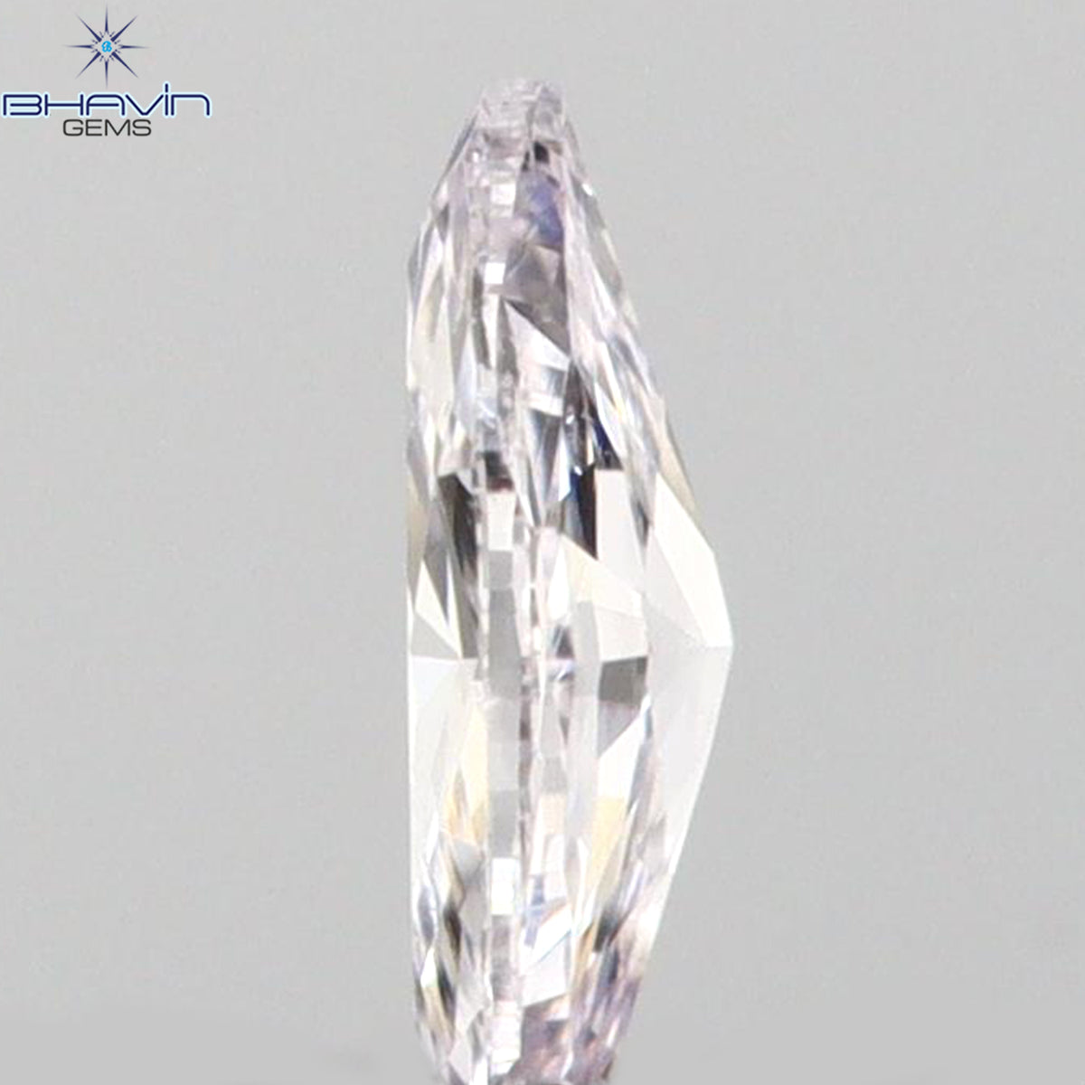 0.06 CT マーキスシェイプ 天然ルースダイヤモンド ピンクカラー SI1 クラリティ (3.98 MM)