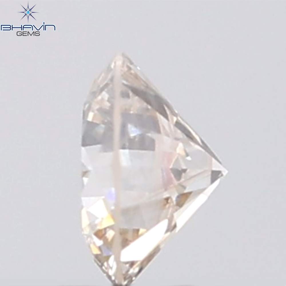 0.18 CT ラウンド ローズ カット シェイプ 天然ダイヤモンド ピンク色 I2 クラリティ (3.86 MM)