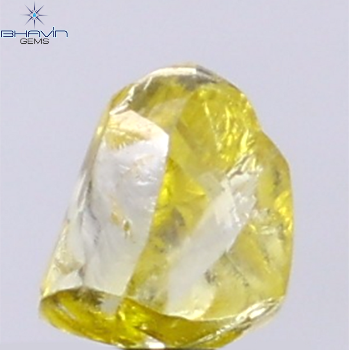 0.91 CT Natural Rough Diamond Enhanced Yellow Color Clarity VS (5.57 MM)