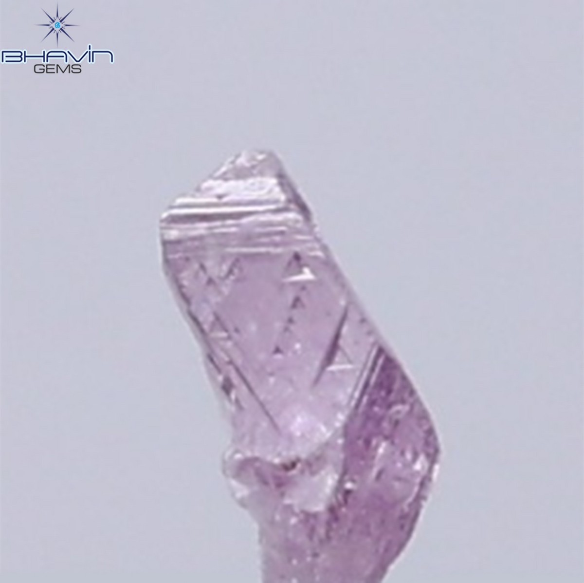 0.08 CT Natural Rough Diamond Pink Color Clarity VS (3.38 MM)