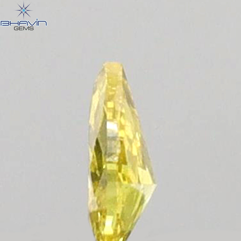0.06 CT ペアシェイプ 天然ダイヤモンド イエローカラー SI2 クラリティ (3.24 MM)