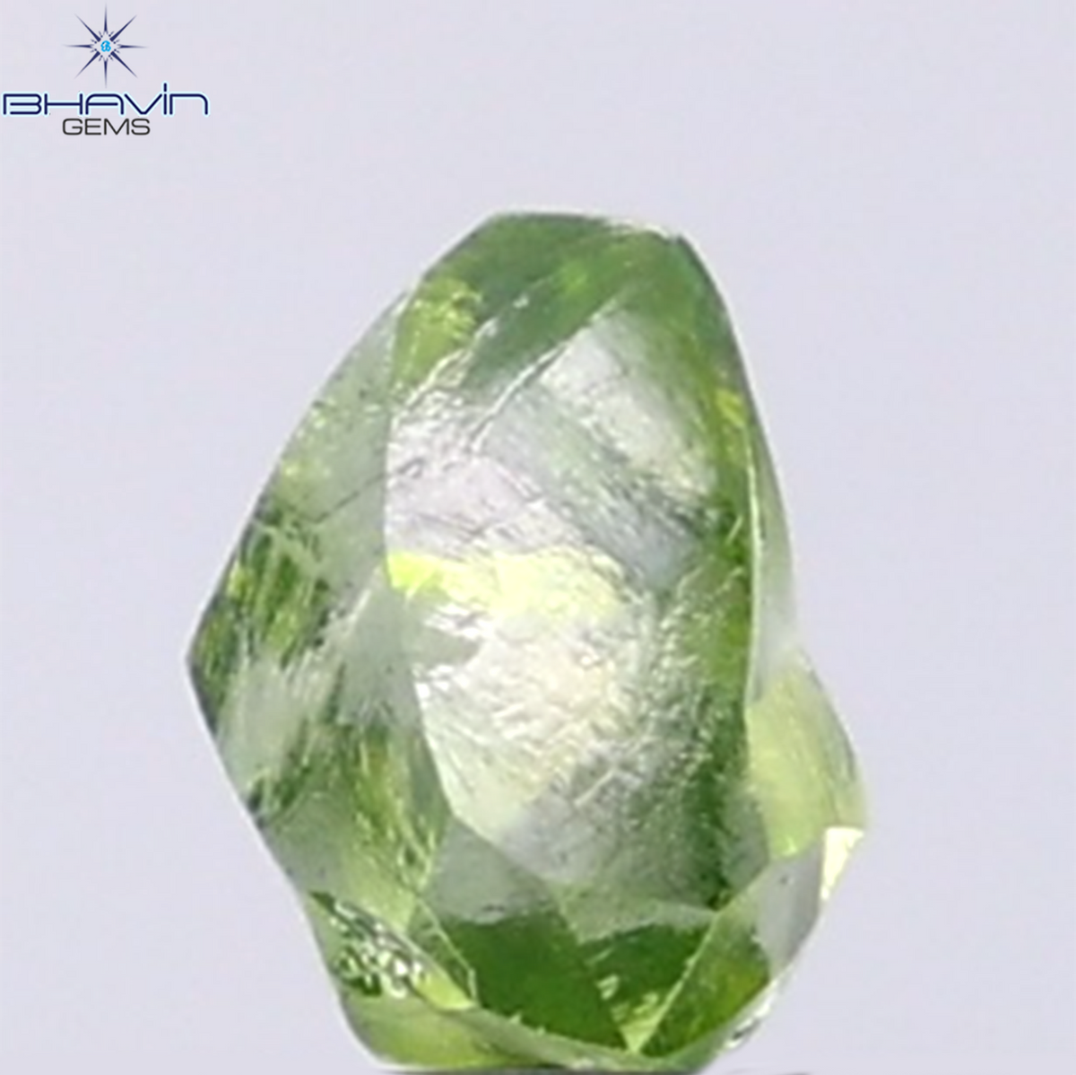 1.00 CT Natural Rough Diamond Enhanced Green Color Clarity VS (5.89 MM)