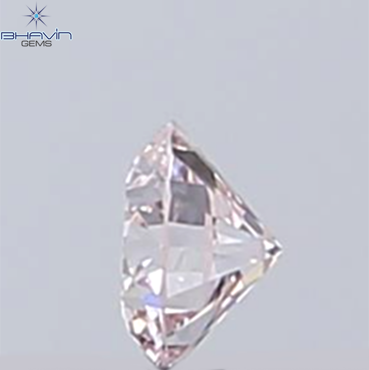 0.49 CT ラフシェイプ ナチュラル ダイヤモンド ピンク色 I3 クラリティ (4.90 MM)