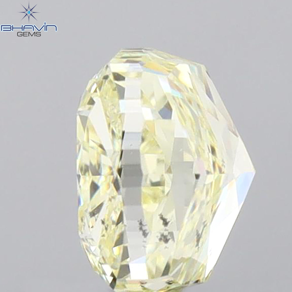 1.02 CT Cushion Shape Natural Diamond Yellow Color SI1 Clarity (5.38 MM)