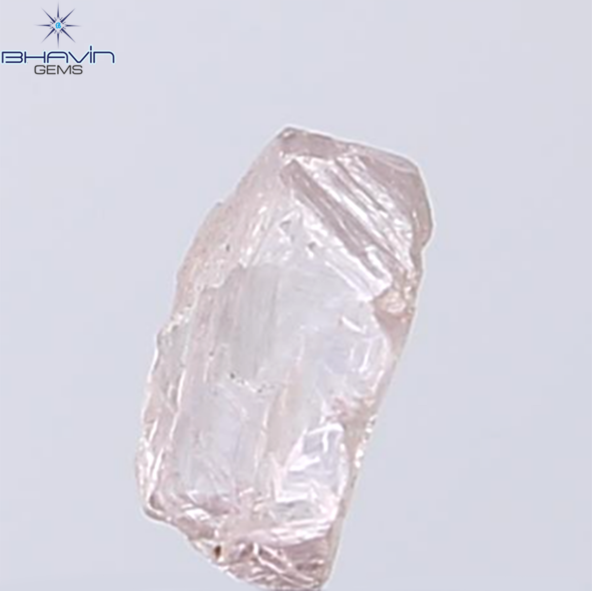 0.63 CT Natural Rough Diamond Pink Color Clarity VS (6.23 MM)