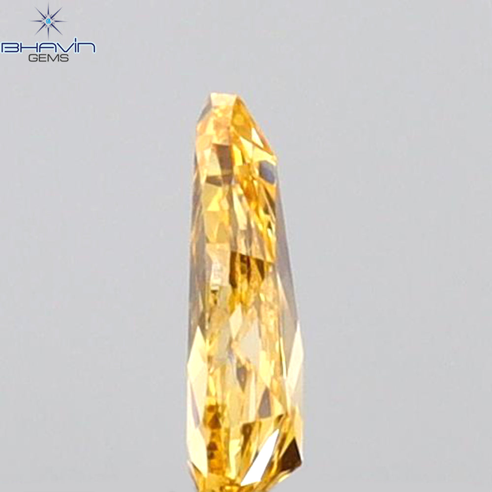 0.17 CT Pear Shape Natural Diamond Orange Color VS1 Clarity (4.80 MM)