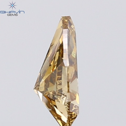 0.50 CT Natural Pear Diamond Brown Color Clarity SI (6.90 MM)