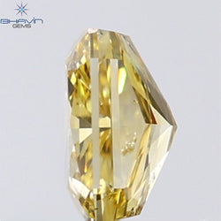 0.63 CT Radiant Shape Natural Diamond Orange Color SI1 Clarity (5.13 MM)