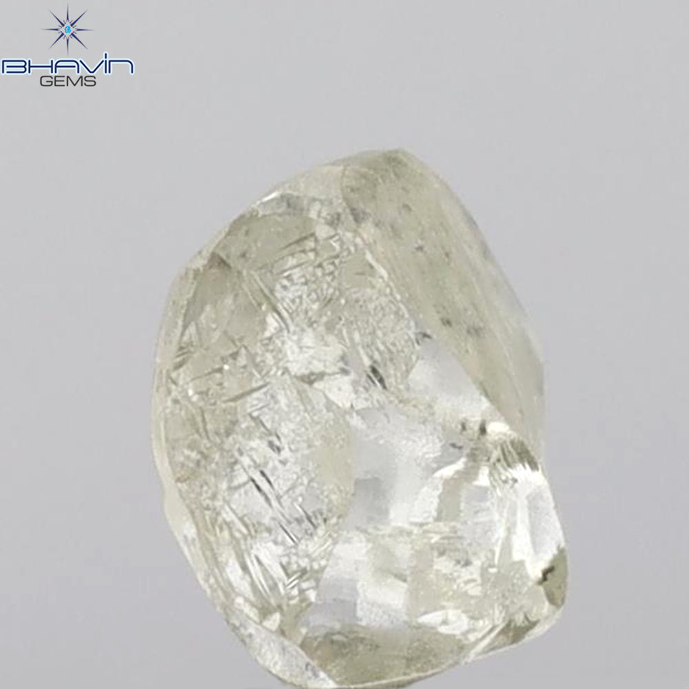 2.24 CT Rough Shape Natural Loose Diamond White (M) Color SI1 Clarity (8.52 MM)