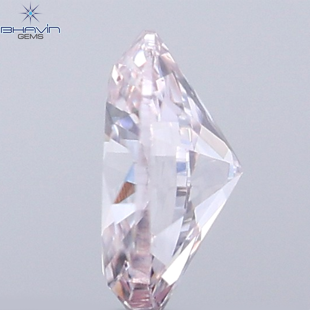 0.10 CT Oval Shape Natural Diamond Pink Color VS2 Clarity (3.45 MM)