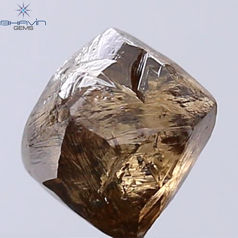 2.56 CT Rough Shape Natural Diamond Dark Brown Color SI2 Clarity (7.10 MM)
