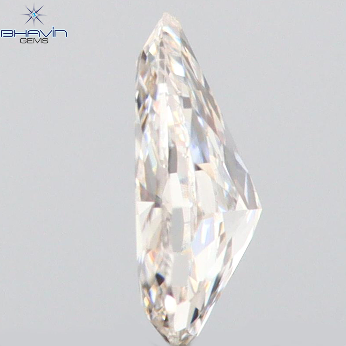 0.08 CT ペアシェイプ ナチュラル ダイヤモンド ピンク色 VS1 クラリティ (3.45 MM)