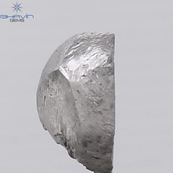 0.44 CT ラフシェイプ ナチュラル ダイヤモンド ブラック グレー (ソルト アンド パッパー) カラー I3 クラリティ (4.95 MM)