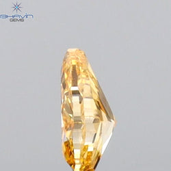 0.13 CT Pear Shape Natural Diamond Orange Color VS1 Clarity (4.00 MM)