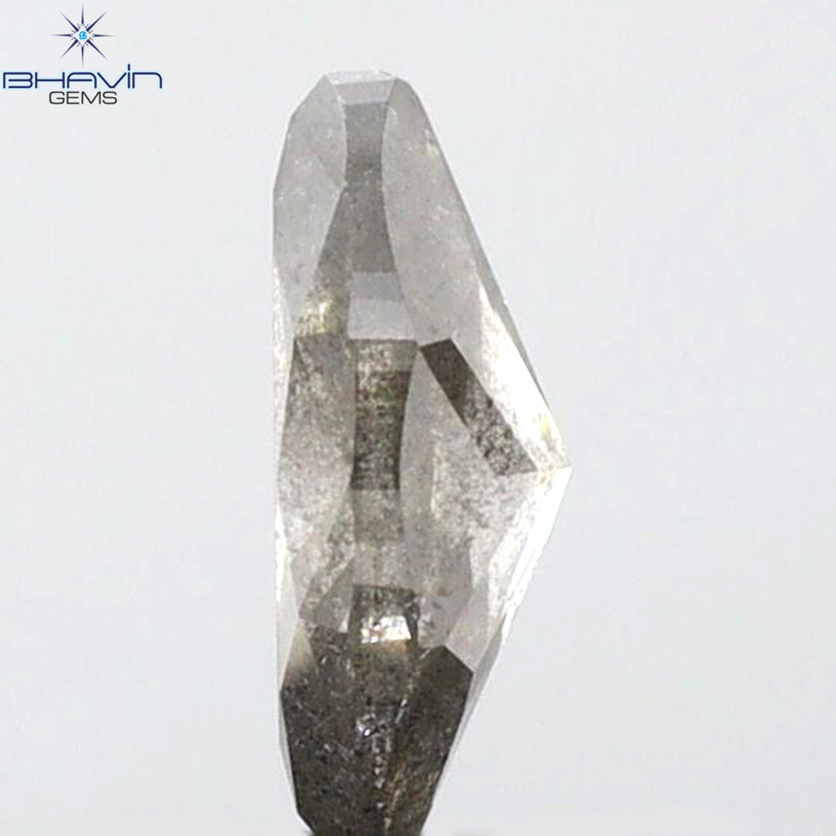 0.73 CT マーキスシェイプ 天然ルースダイヤモンド ブラック（ソルトアンドペッパー）カラー I3 クラリティ（8.10 MM）