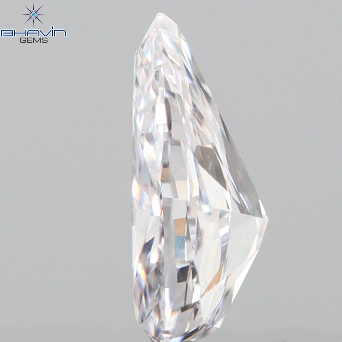 0.12 CT ペアシェイプ ナチュラル ダイヤモンド ピンク カラー I1 クラリティ (3.66 MM)