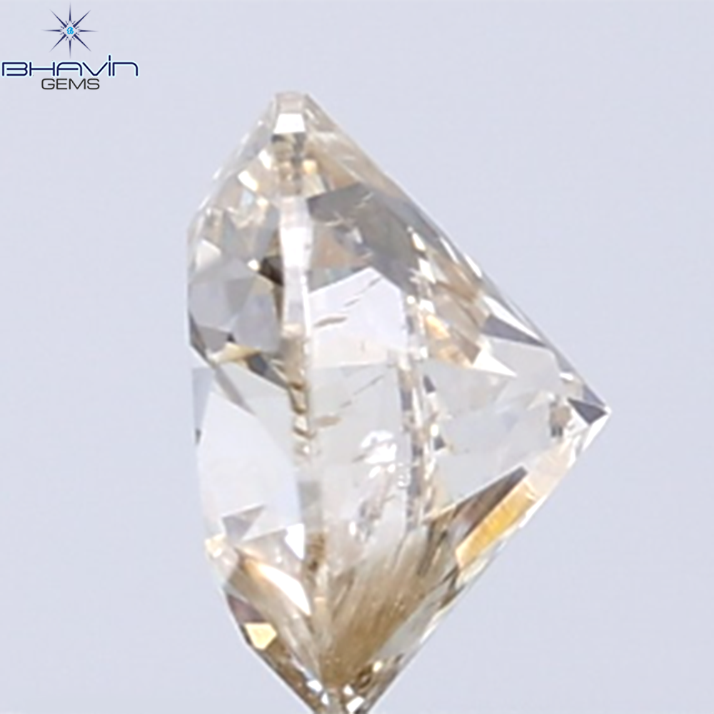 0.18 CT ラウンド ローズ カット シェイプ 天然ダイヤモンド ピンク色 I2 クラリティ (3.86 MM)