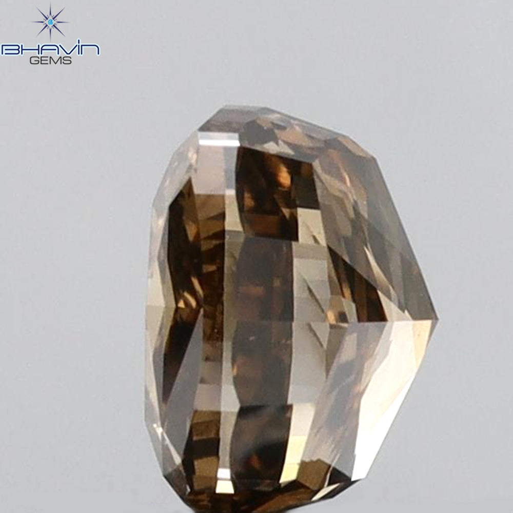 1.02 CT Cushion Shape Natural Diamond Brown Color VS2 Clarity (5.40 MM)