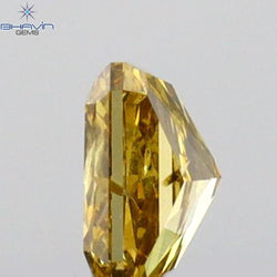 0.31 CT Radiant Shape Natural Diamond Green (Chameleon) Color SI1 Clarity (4.06 MM)