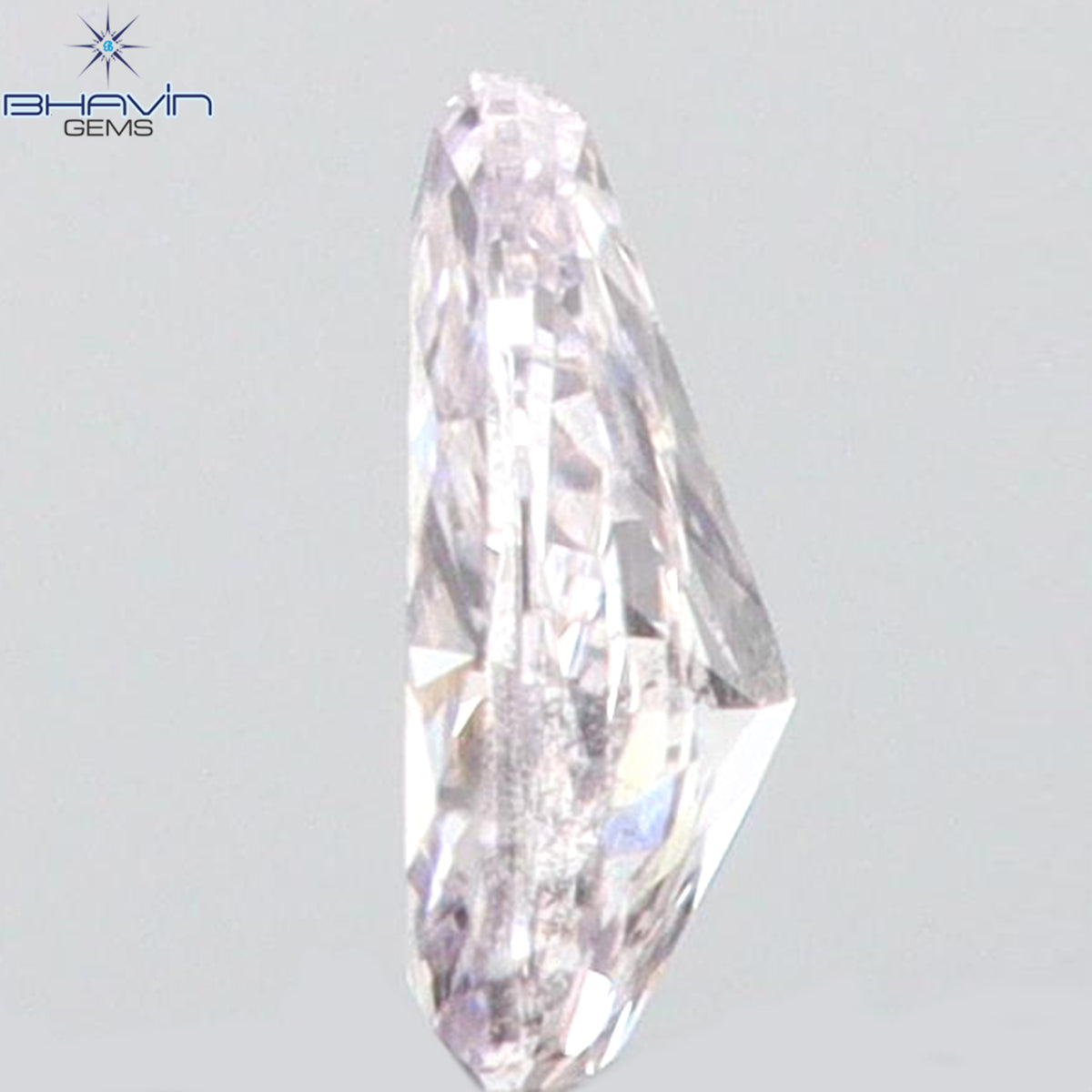 0.08 CT ペアシェイプ ナチュラル ダイヤモンド ピンク色 VS1 クラリティ (3.45 MM)