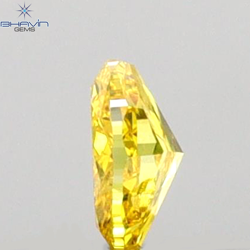 0.11 CT オーバルシェイプ 天然ダイヤモンド イエローカラー SI2 クラリティ (3.56 MM)