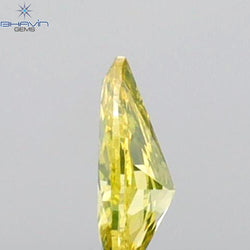 0.12 CT Pear Shape Natural Diamond Green (Parrot) Color VS1 Clarity (4.36 MM)