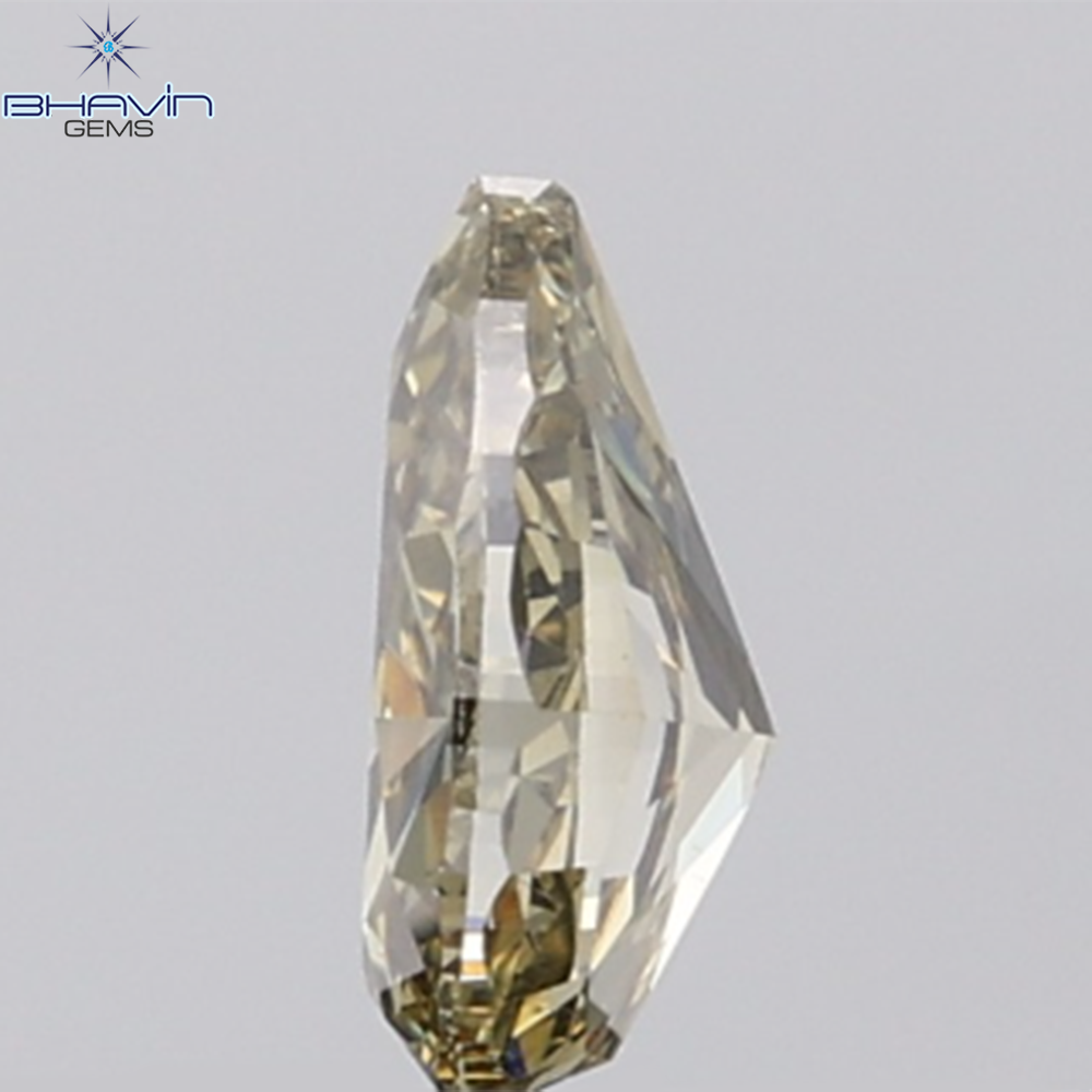 1.02 CT Pear Diamond Natural Green Color VS1 Clarity (7.83 MM)