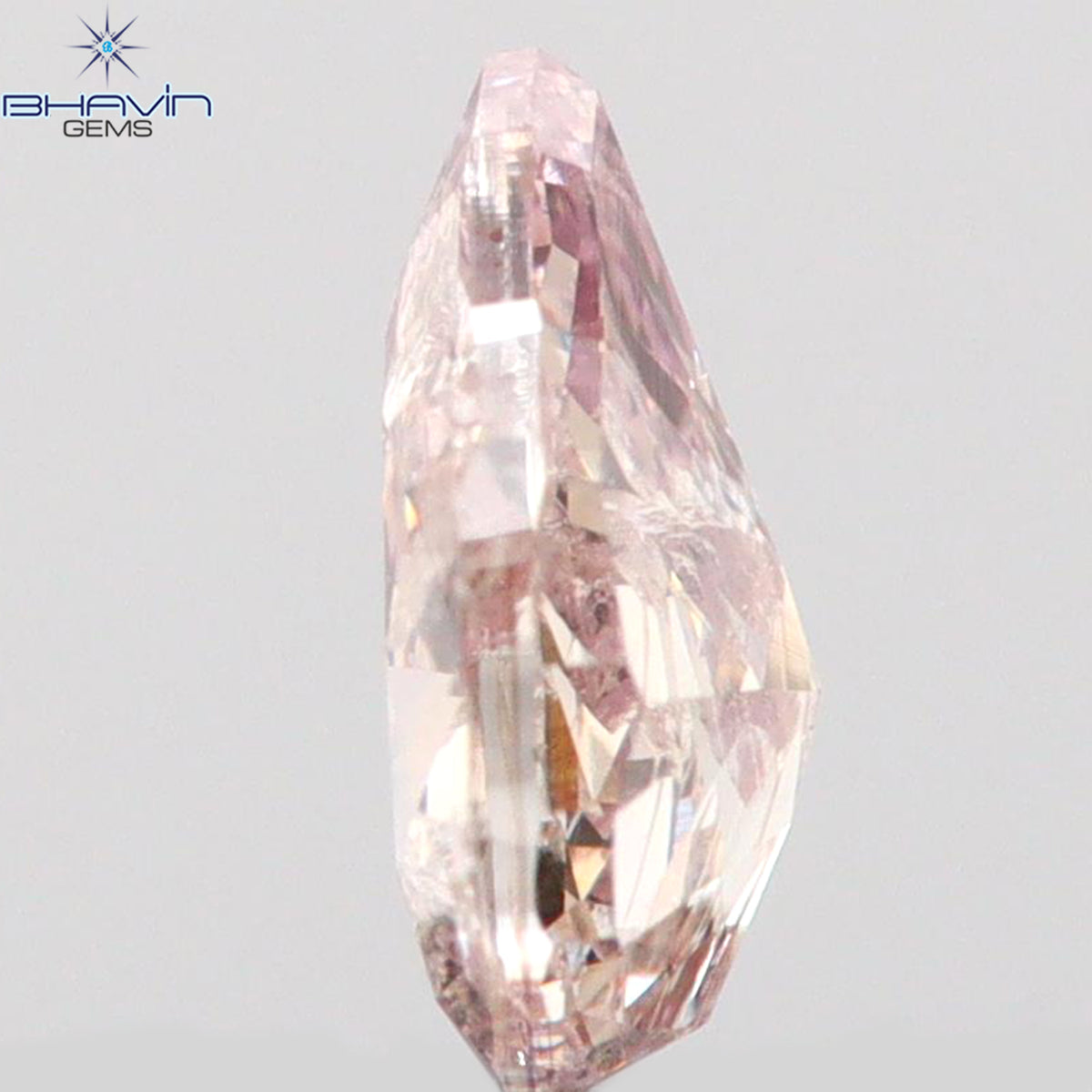 0.08 CT ペアシェイプ ナチュラル ダイヤモンド ピンク色 VS1 クラリティ (3.45 MM)