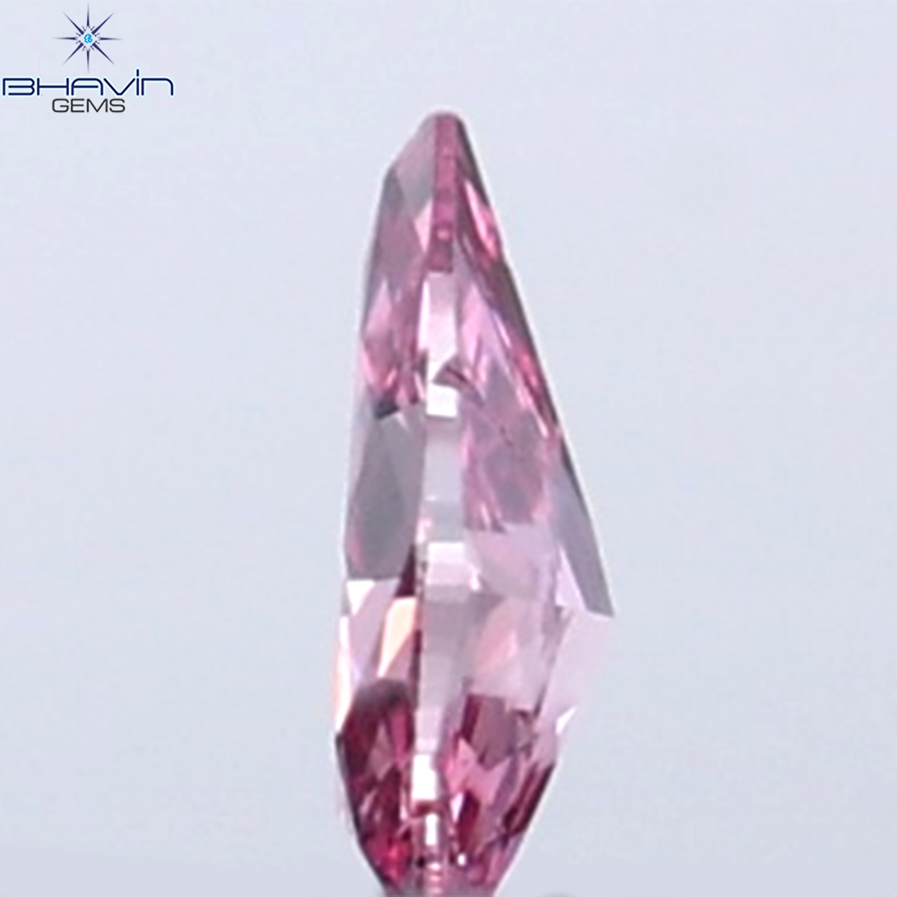 0.07 CT ペアシェイプ 天然ダイヤモンド ピンクカラー SI1 クラリティ (3.52 MM)