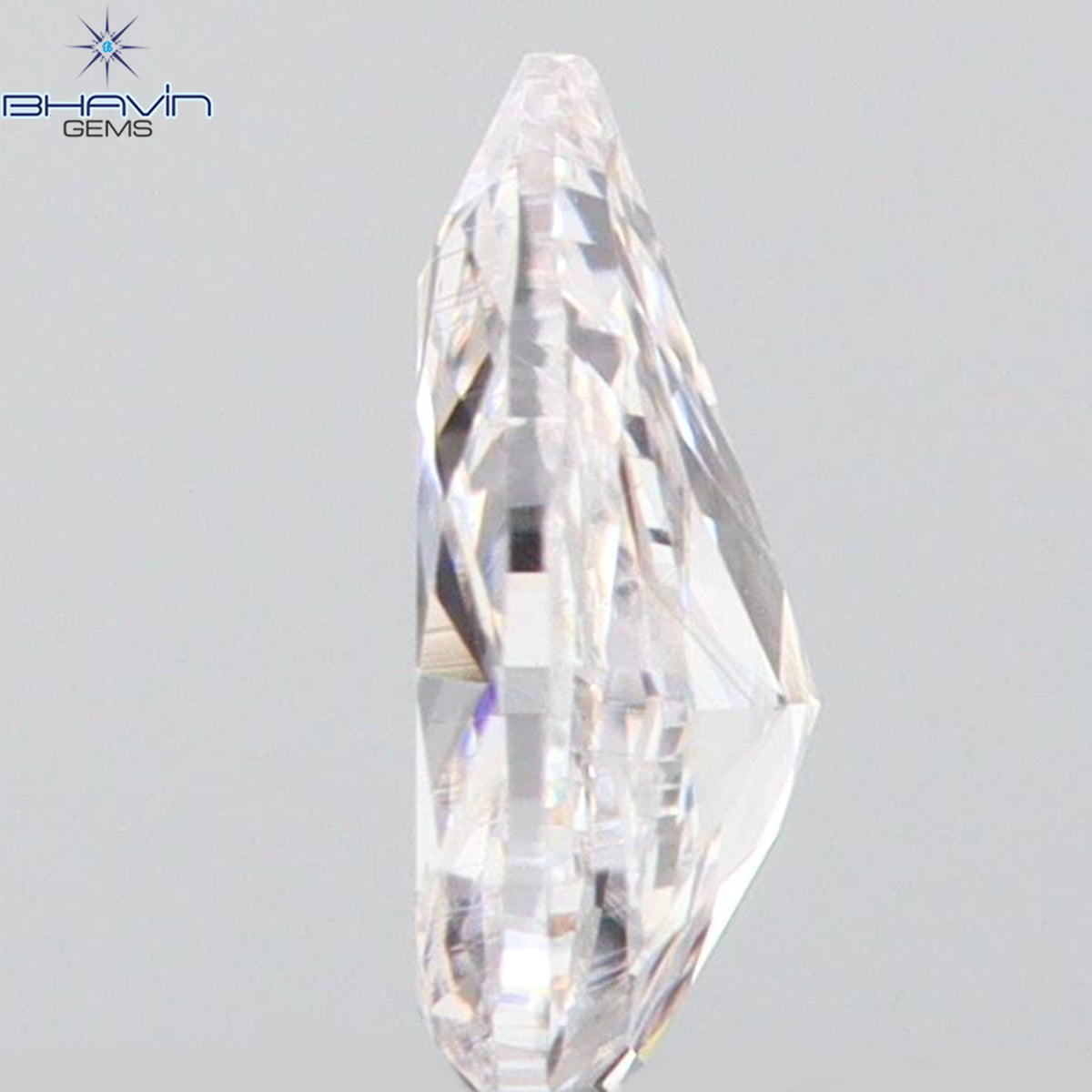 0.08 CT ペアシェイプ ナチュラル ダイヤモンド ピンク色 VS1 クラリティ (3.45 MM)