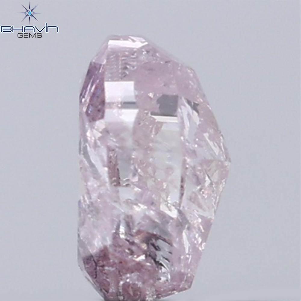 0.33 CT Oval Diamond Natural Pink Color I3 Clarity (4.38 MM)