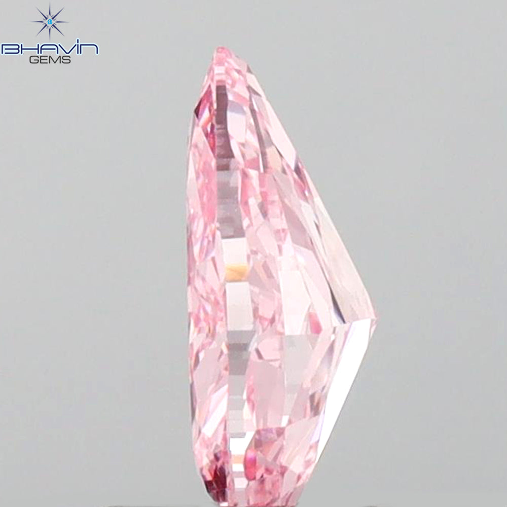 GIA Certified 1.08 CT Pear Diamond Enhanced Pink Color (8.72 MM)
