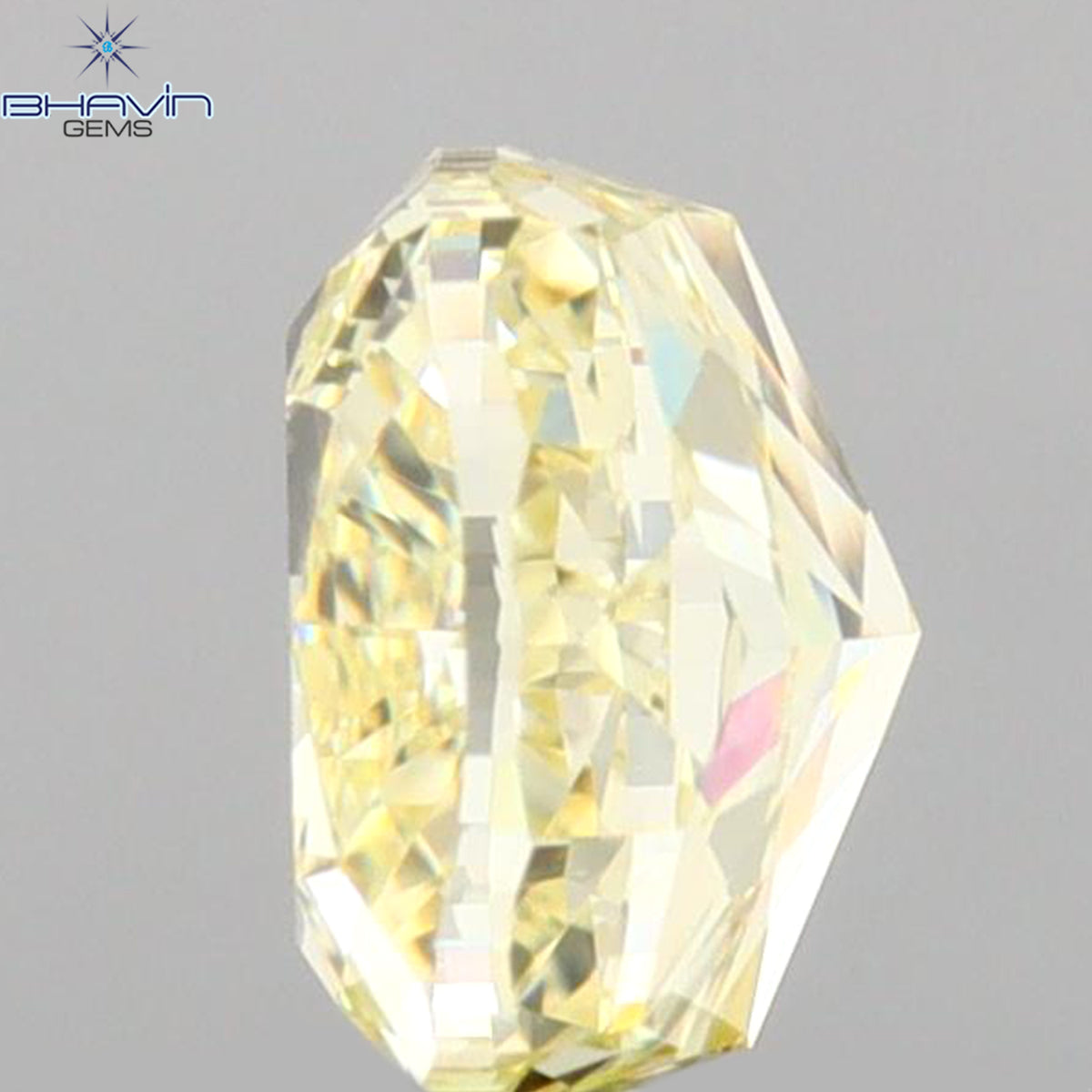 GIA Certified 1.27 CT Natural Cushion Diamond Fancy Light Yellow Color Clarity VS1 (5.97 MM)