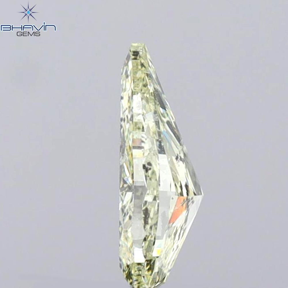 1.01 CT Pear Shape Natural Diamond Yellow Color I1 Clarity (9.21 MM)