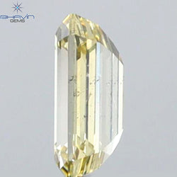 0.32 CT Emerald Shape Natural Diamond Yellow Color VS2 Clarity (5.00 MM)