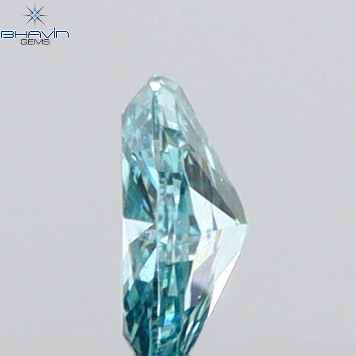 0.07 CT Natural Oval Diamond Enhanced Vivid Aqua Blue Color Clarity VS2 (3.01 MM)