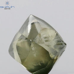 1.94 CT Natural Rough Diamond Enhanced Green Color Clarity SI1 (5.90 MM)