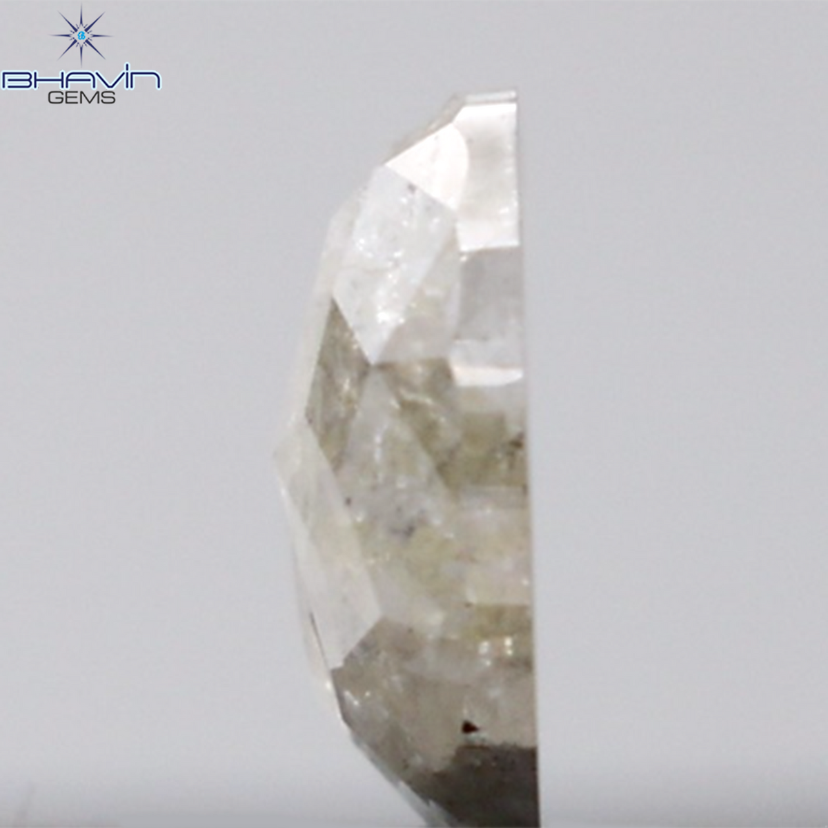 1.49 CT オーバルシェイプ 天然ダイヤモンド ソルトアンドペーパーカラー I3 クラリティ (8.15 MM)