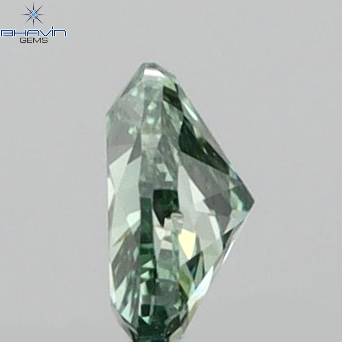 0.09 CT Natural Heart Diamond Enhanced Vivid Green Color Clarity VS1 (3.66 MM)